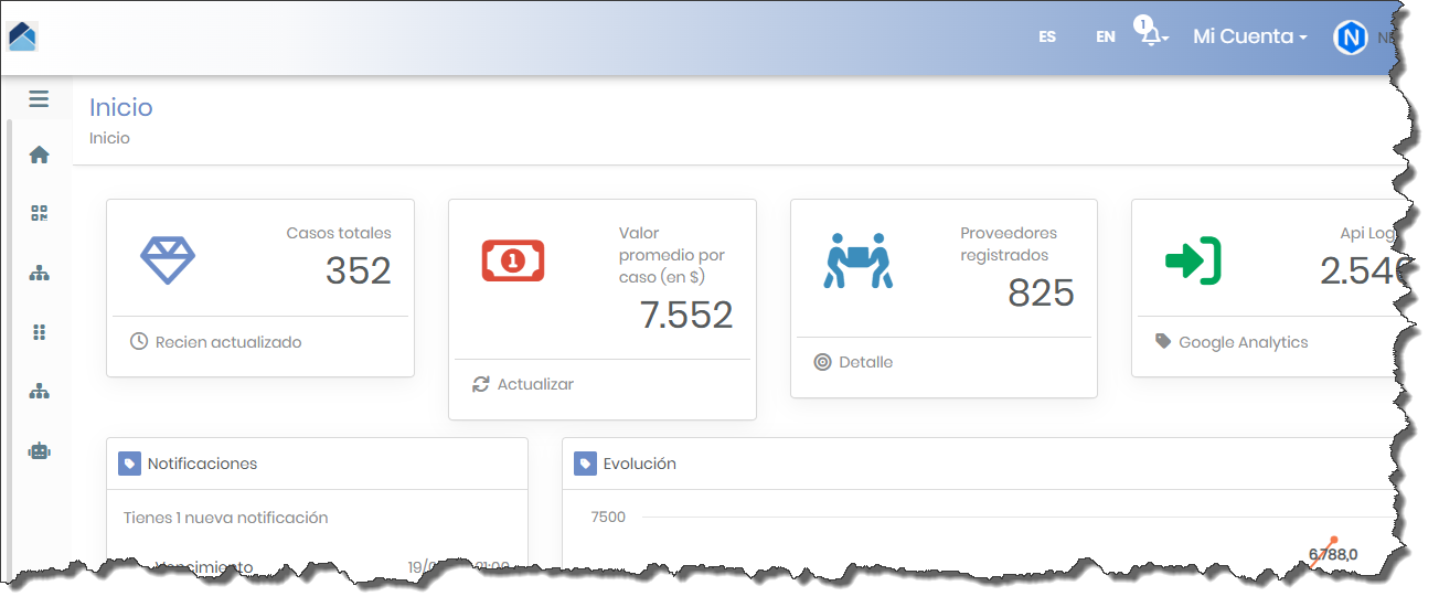 Interfaz del sistema